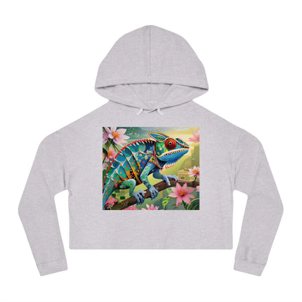 Camouflage Chameleon Cropped Hooded Sweatshirt