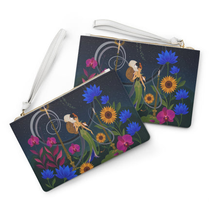 🌙🕯️ The Lady Of The Midnight Garden Clutch Bag – Art Deco Nocturne