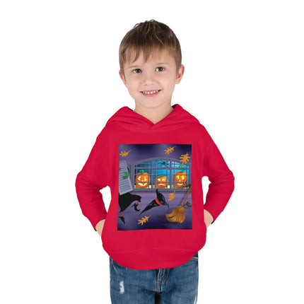 Whimsical Halloween Mischief Toddler Pullover Fleece Hoodie