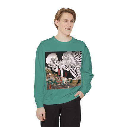 Mitsukuni Defying the Skeleton Spectre by Utagawa Kuniyoshi Garment-Dyed Sweatshirt