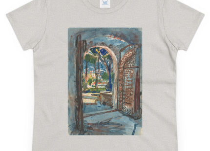 Gate in S. Miniato by Martin Monnickendam Women's Midweight Cotton Tee