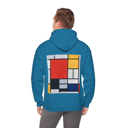 Composition with Red, Yellow, Blue, and Black by Piet Mondrian Heavy Blend™ Hooded Sweatshirt