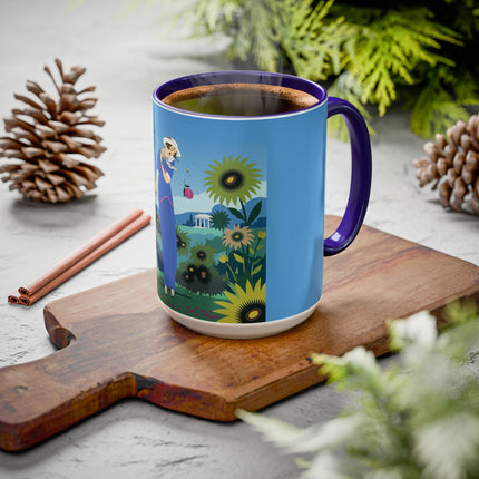 The Secret Language Of Flowers Colorful Mugs – Art Deco Botanical Elegance
