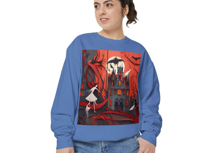 Halloween Night Scene Unisex Garment-Dyed Sweatshirt