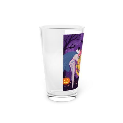 🎭🌹 The Harlequin Rose Masquerade Glass, 16oz – Theatrical Halloween Romance