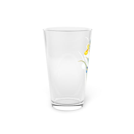 Spanish Iris Botanical Illustration by Pierre-Joseph Redouté Glass, 16oz