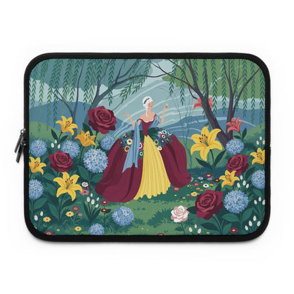 🌹🌿 The Lady Of The Willow Garden Laptop Sleeve – Art Deco Floral Elegance