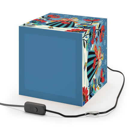 ❤️❄️ The Winter Heart Messenger Light Cube Lamp – Art Deco Snow Garden Fantasy