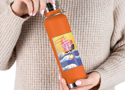 Golden Seas and Whimsical Dreams Copper Vacuum Insulated Bottle, 22oz