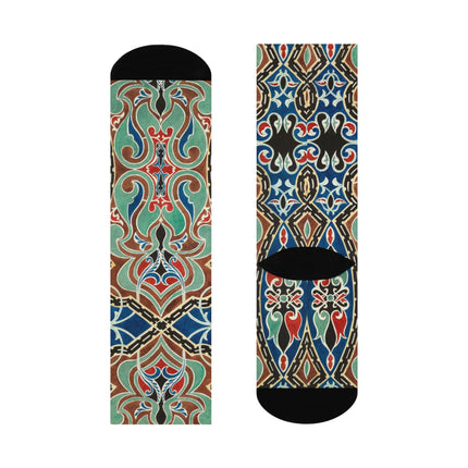 Arabian Ornament by Elizabeth A. Nedwill Cushioned Crew Socks