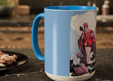 Goddess of the Swirling Sea Colorful Mugs (11oz, 15oz)