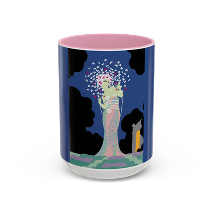 Butterfly Enchantress Colorful Mugs – Ethereal Art Deco Magic & Transformation