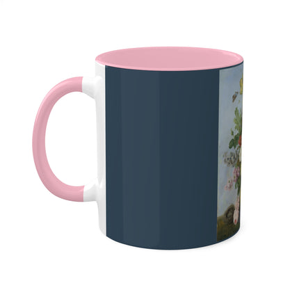 Bouquet of Flowers and a Nest by Sebastian Wegmayr Colorful Mugs, 11oz