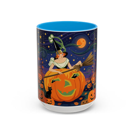🧙‍♀️🎃 The Witch Of Pumpkin Moon Hollow Colorful Mug – Whimsical Halloween Magic
