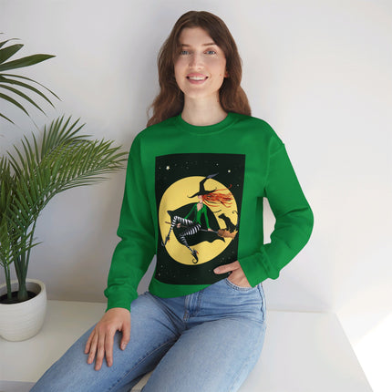 A Witch’s Moonlit Flight Unisex Heavy Blend™ Crewneck Sweatshirt
