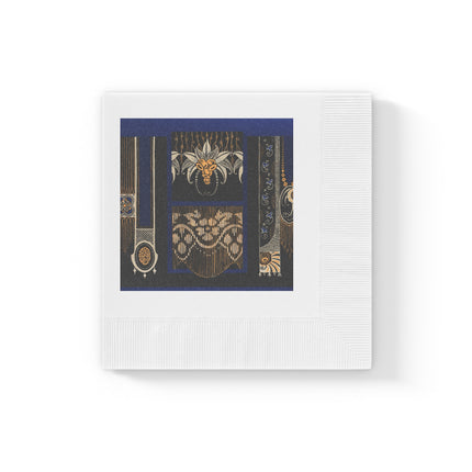 La décoration moderne dans le textile Pl. 4 by Gaston Charlet White Coined Napkins
