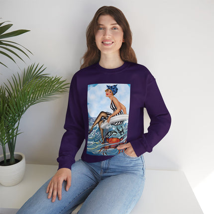 Playful Waves and Fashion Follies Heavy Blend™ Crewneck Sweatshirt