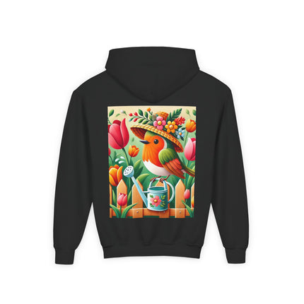 The Little Garden Tender Youth Hooded Sweatshirt – Sunshine, Care & Storybook Charm