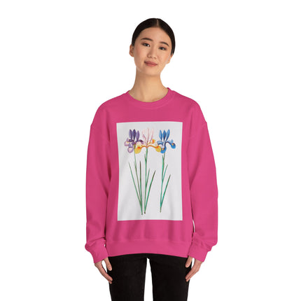 Blue Iris by Anselmus Boëtius de Boodt Heavy Blend™ Crewneck Sweatshirt