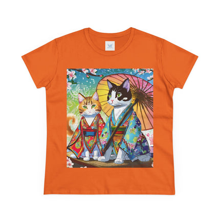 Kimono Kitties Cotton Tee