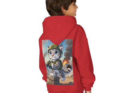 Snow Leopard Lookout Youth Heavy Blend Hooded Sweatshirt