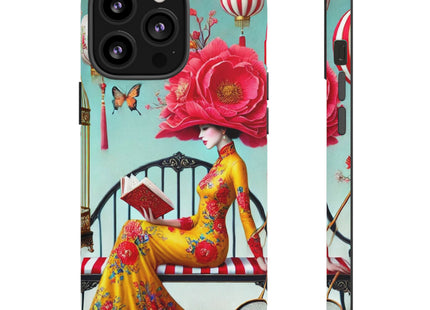 Reading In A Painted Garden Phone Cases