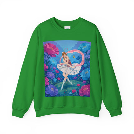 🦋🌸 The Butterfly Garden Ballet Crewneck Sweatshirt – Art Deco Floral Whimsy