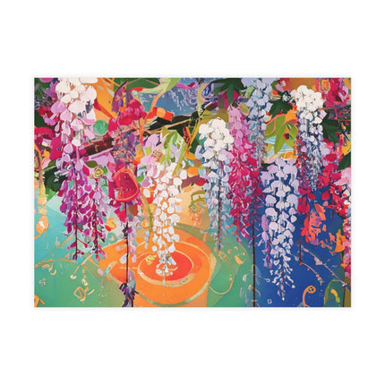 Golden Wisteria Elegance Postcard Bundles (envelopes included) - Bundles of 10, 30, 50 Pieces