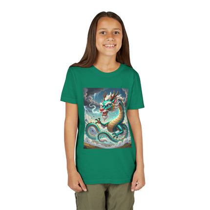 Tibetan Dragon in Battle Youth Short Sleeve Tee