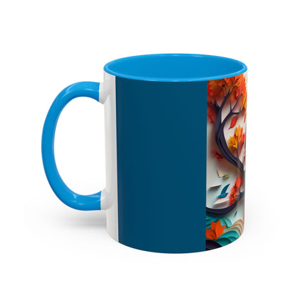 Owl at an Autumn Park Colorful Mugs (11oz, 15oz)