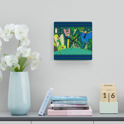 Enchanting Fairies of A Midsummer Night's Dream Acrylic Wall Clock