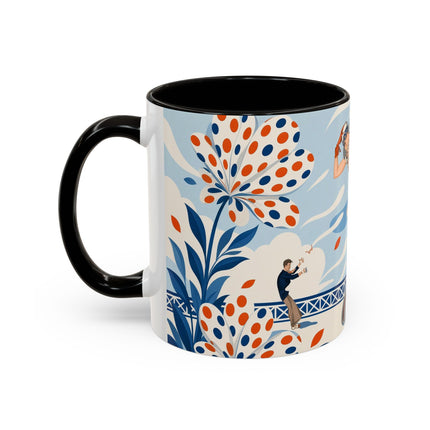 🌼🧡 The Polka Dot Wind Dancer Colorful Mug – Art Deco Fashion Whimsy