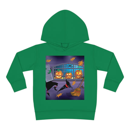 Whimsical Halloween Mischief Toddler Pullover Fleece Hoodie
