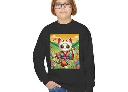 Samurai Kitten Youth Crewneck Sweatshirt