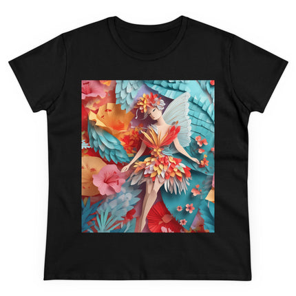 Hibiscus Fairy Women's Midweight Cotton Tee