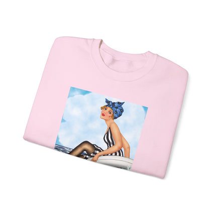 Playful Waves and Fashion Follies Heavy Blend™ Crewneck Sweatshirt
