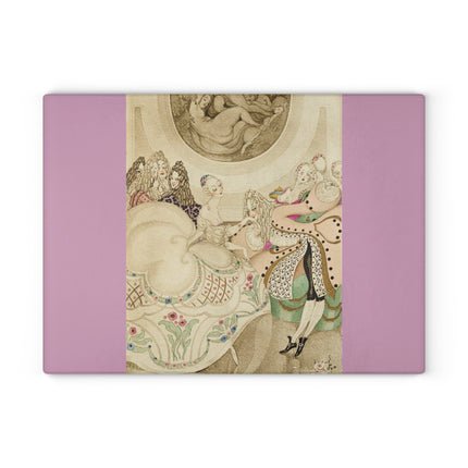 Sur talons rouges (On Red Heels) pl 01 by Gerda Wegener Glass Cutting Board