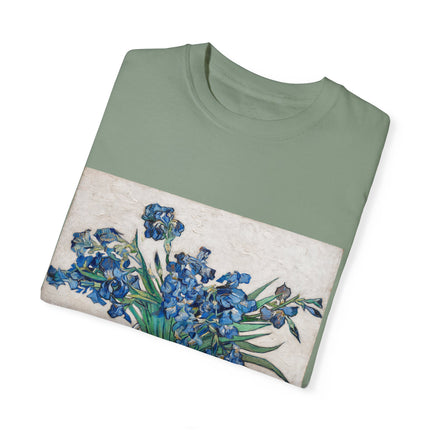 Irises by Vincent Van Gogh Unisex Garment-Dyed T-shirt