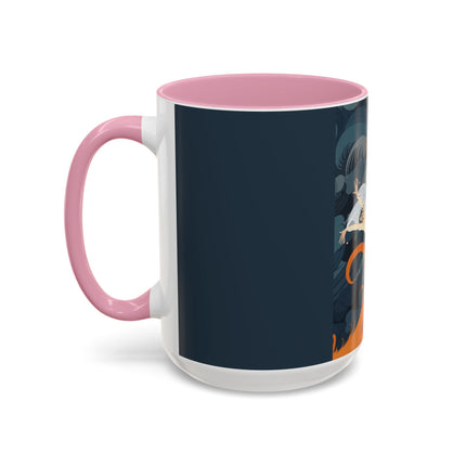 Flame of the Tempest Colorful Mugs – Fiery Storm & Dramatic Elegance