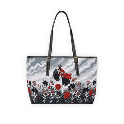 🌹☂️ The Lady In The Storm Shoulder Bag – Art Deco Fashion Drama