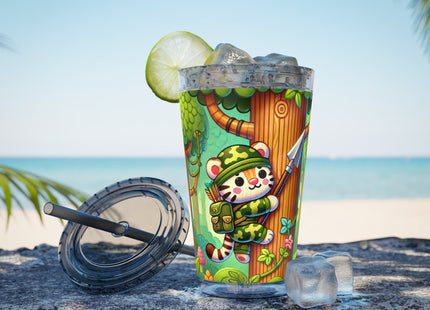 Stealthy Stripes Sunsplash Tumbler with Straw, 16oz