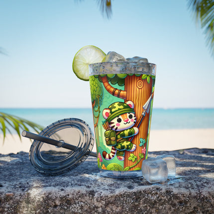 Stealthy Stripes Sunsplash Tumbler with Straw, 16oz