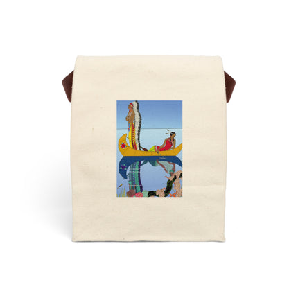 Le long du Missouri (Indian couple on the Missouri River) by George Barbier Canvas Lunch Bag With Strap