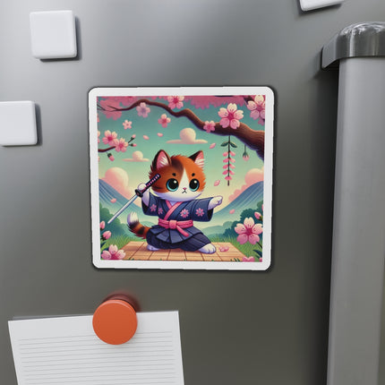 Samurai Kitten Die-Cut Magnets (5 Sizes)