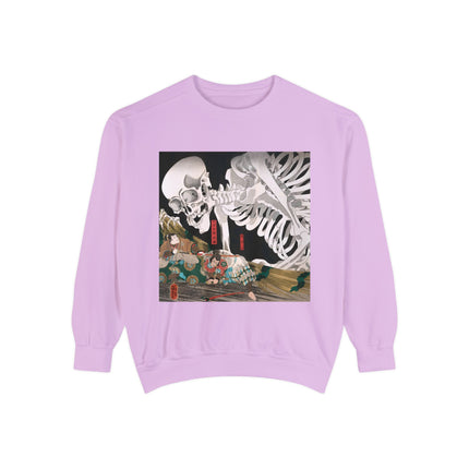 Mitsukuni Defying the Skeleton Spectre by Utagawa Kuniyoshi Garment-Dyed Sweatshirt