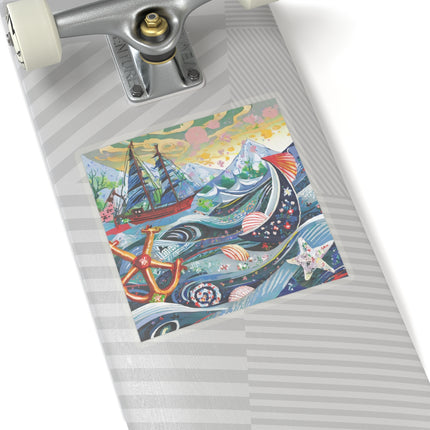 Nautical Patterns Kiss-Cut Stickers  (4 Sizes)