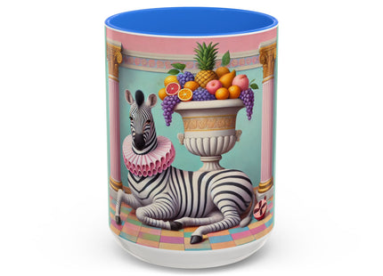 Still Life with Zebra, Fruit, and Pink Columns Colorful Mugs (11oz, 15oz)