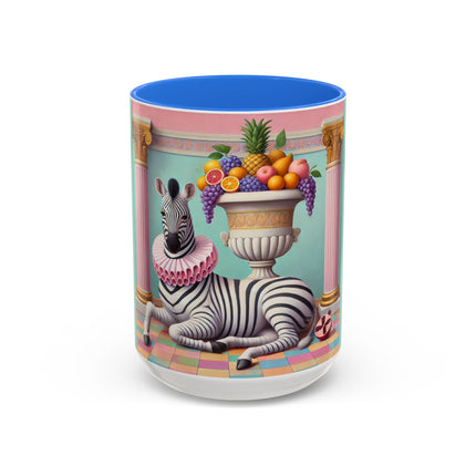Still Life with Zebra, Fruit, and Pink Columns Colorful Mugs (11oz, 15oz)