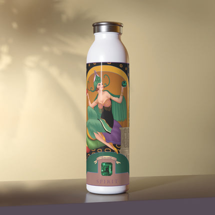 May & Emerald (from the Gem Series) by Sofia Chiostri Slim Water Bottle
