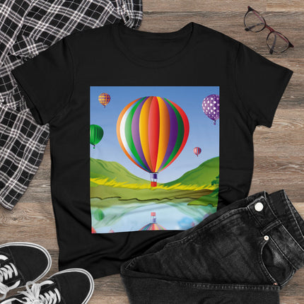 Colorful Heights Women's Midweight Cotton Tee